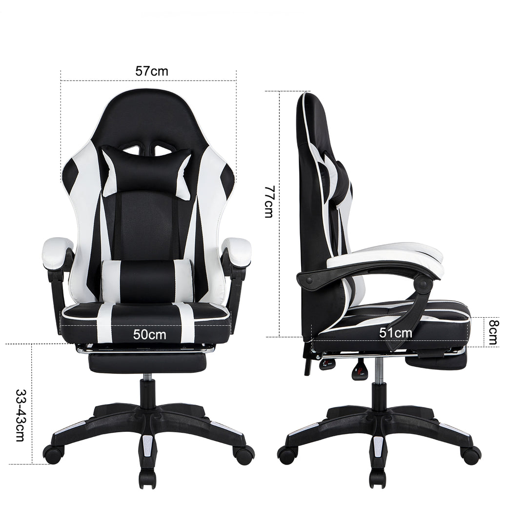 TRICK 928 gejmerska stolica, bela, dimenzije