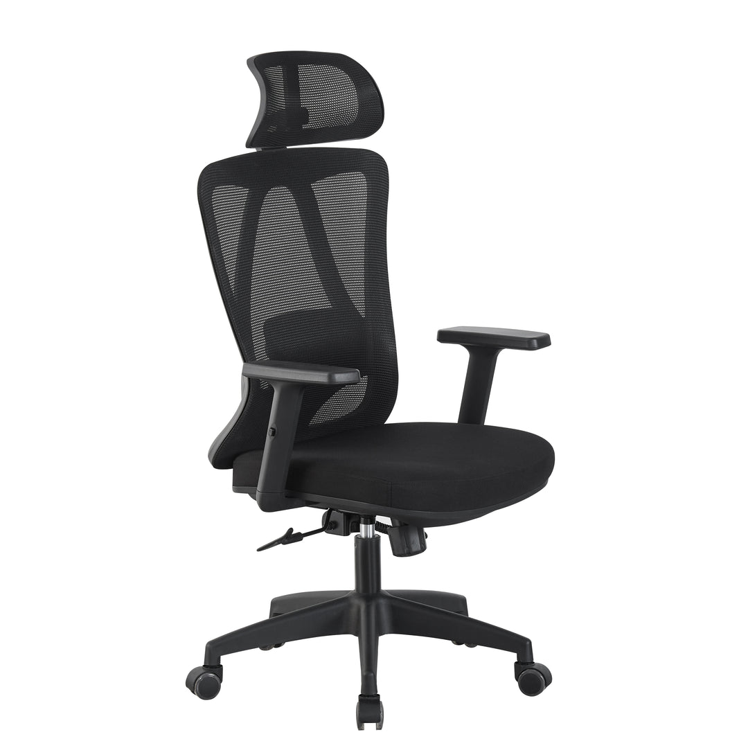 TRICK ERGOTRON 3 crna ergonomska stolica, prednji ugao